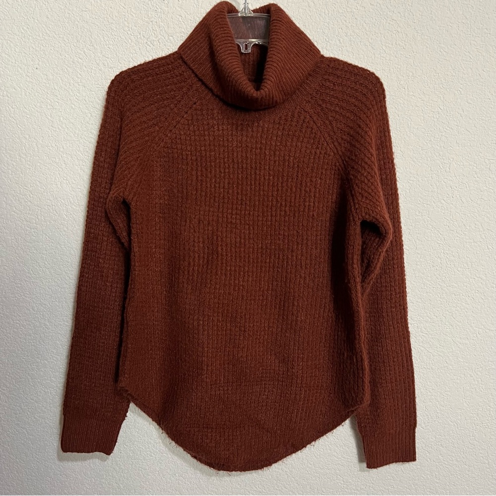 Kuhl Rust Brown Relaxed Turtleneck Knit Sweater XS
